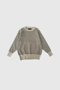 WBLBARBARA LS STRIPED PULLOVER
