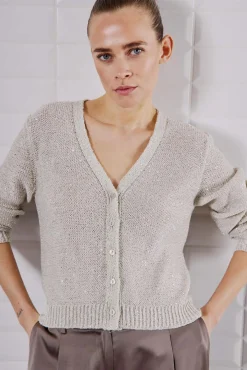 WBLBONNIE LS SEQUIN CARDIGAN