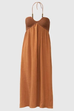 WBLCARMEN CROCHET MIDI DRESS