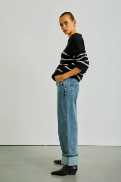 WBLCASSIDY LS STRIPED PULLOVER