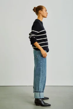 WBLCASSIDY LS STRIPED PULLOVER