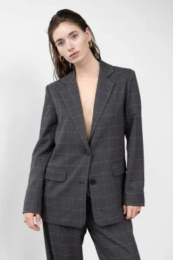 WBLFATE GRID CHECK BLAZER