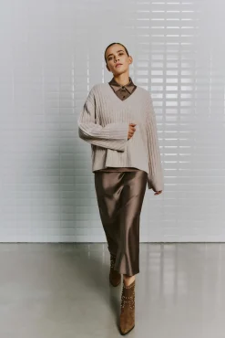 WBLJOANNE LS V-NECK PULLOVER