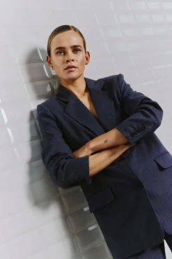 WBLKAREN PINSTRIPE BLAZER