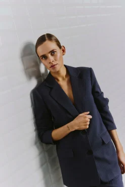 WBLKAREN PINSTRIPE BLAZER