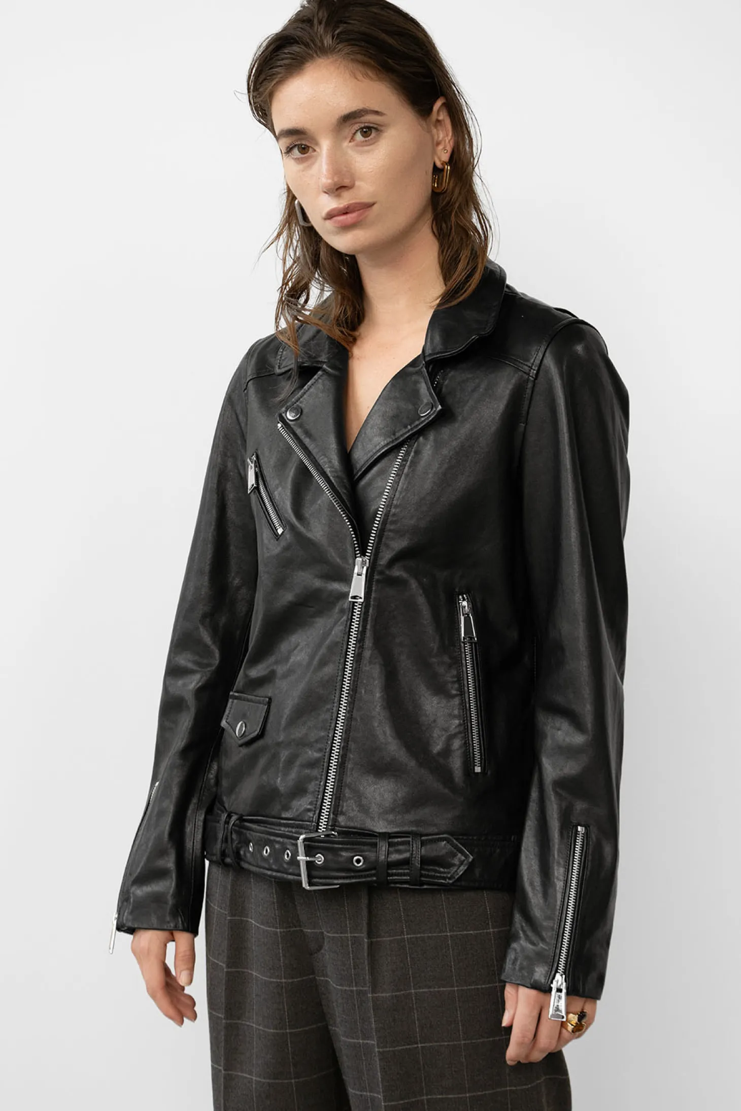 WBLPASADENA REAL LEATHER BIKER