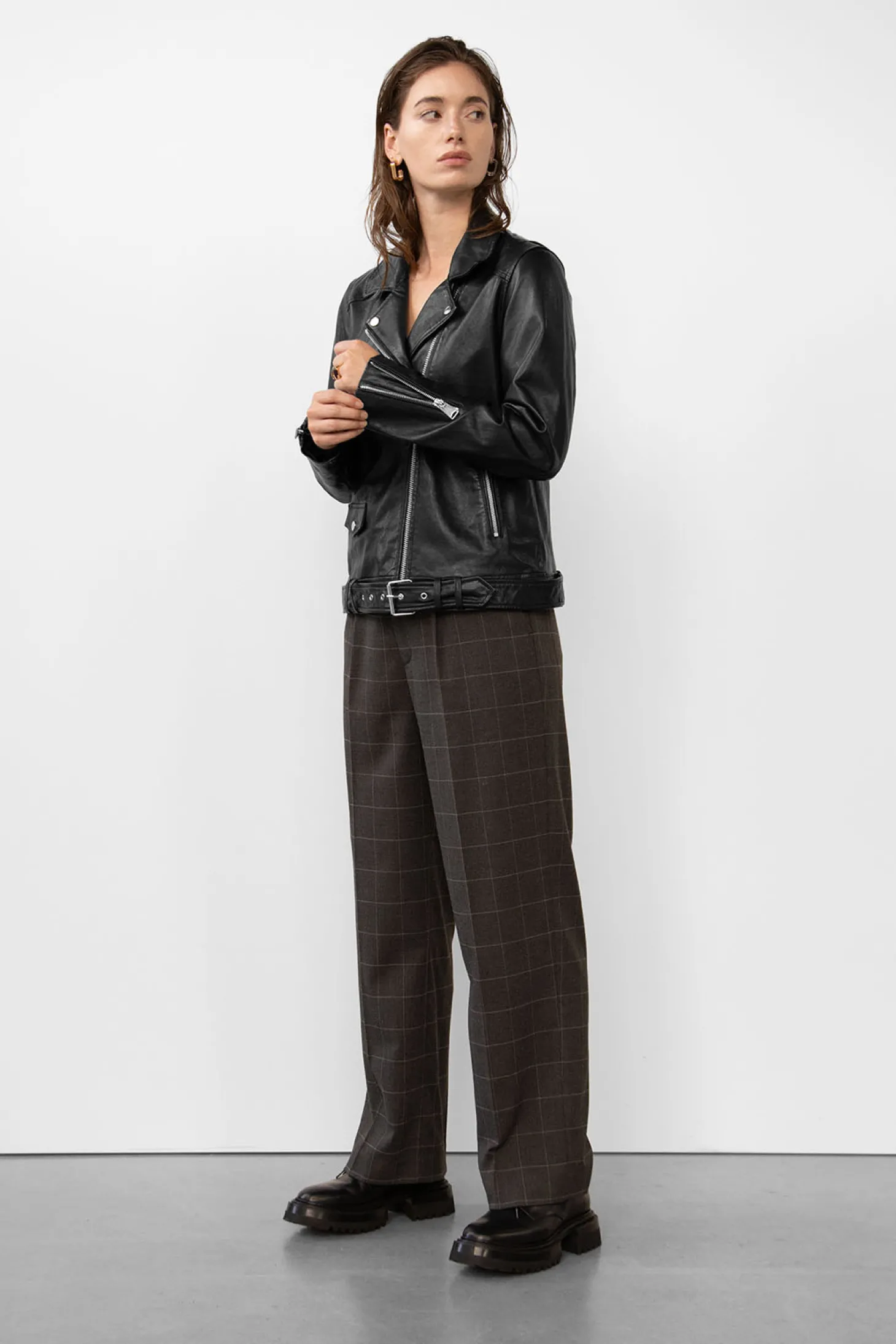 WBLPASADENA REAL LEATHER BIKER