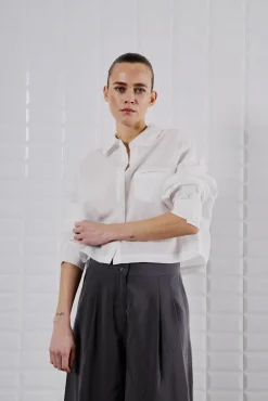 WBLQUINIE LS CROPPED SHIRT