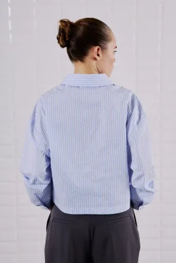 WBLQUINIE STRIPE CROPPED SHIRT
