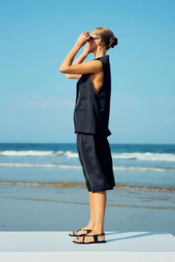 WBLSELMA LINEN WAISTCOAT