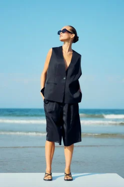 WBLSELMA LINEN WAISTCOAT