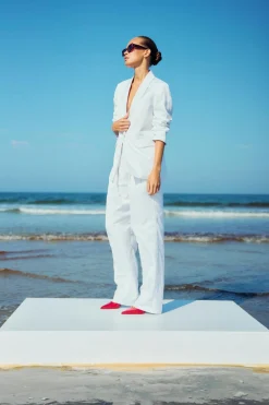 WBLSELMA WIDE LINEN PANT