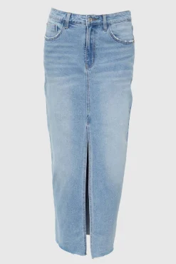 WBLSTEFFY DENIM MIDI SKIRT