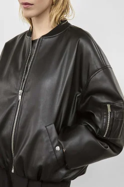 WBLTRACY VEGAN LEATHER BOMBER