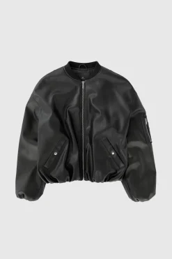 WBLTRACY VEGAN LEATHER BOMBER